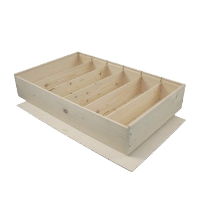 Wijnkist 6-vaks met timmerdeksel