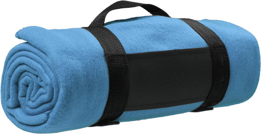 Picknickkleed fleece blauw - 162 x 125 cm