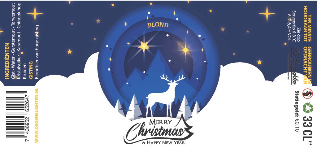 ,Speciaalbier Merry Christmas & Happy New Year Blond - 33cl