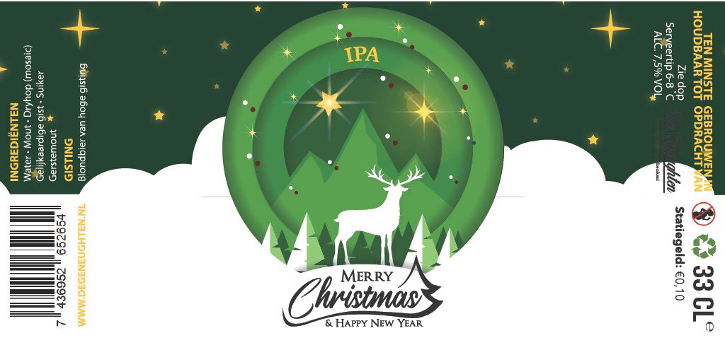 ,Speciaalbier Merry Christmas & Happy New Year IPA - 33cl