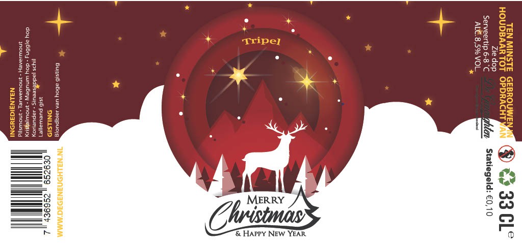 ,Speciaalbier Merry Christmas & Happy New Year Tripel - 33cl