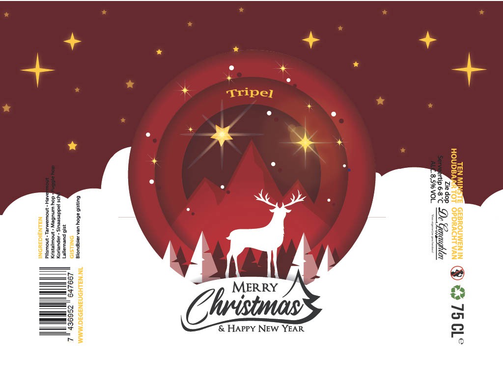 Speciaalbier Merry Christmas & Happy New Year Tripel - 75cl