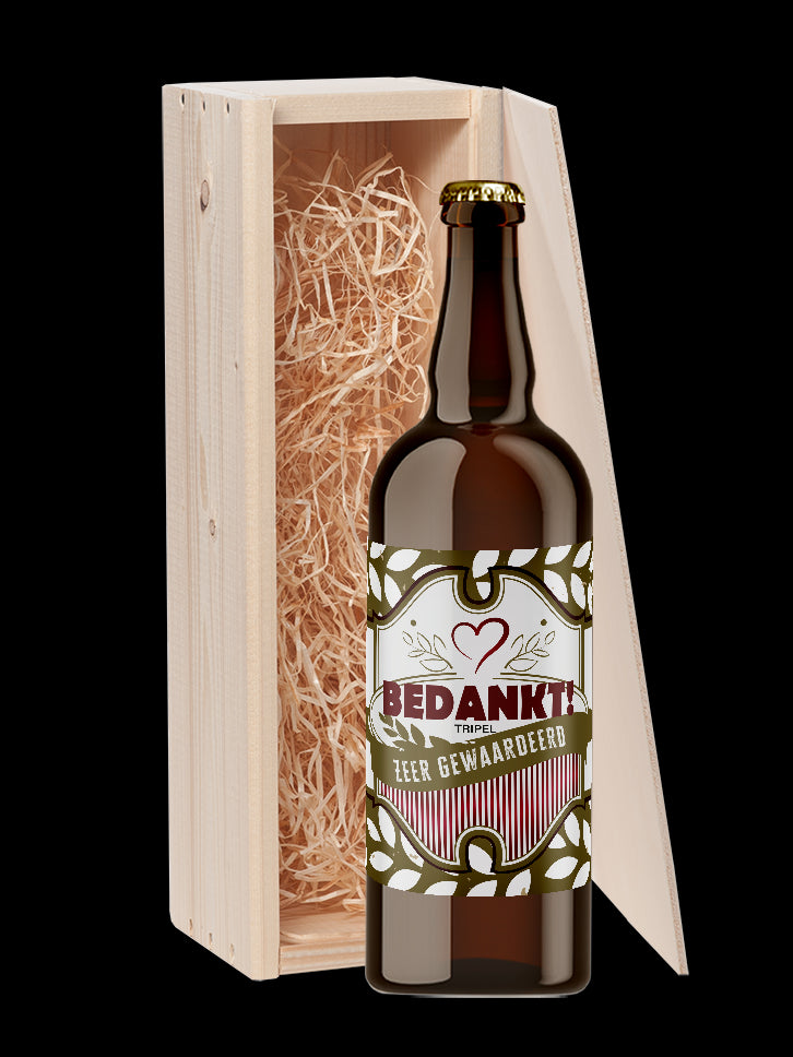 Speciaalbier cadeau Bedankt! Tripel 1x75cl