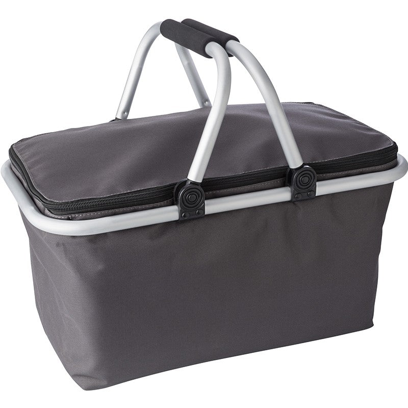 Boodschappenmand grijs met koelvak