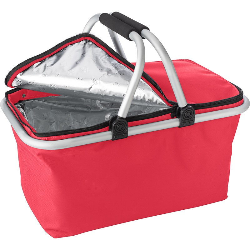 Boodschappenmand rood met koelvak,