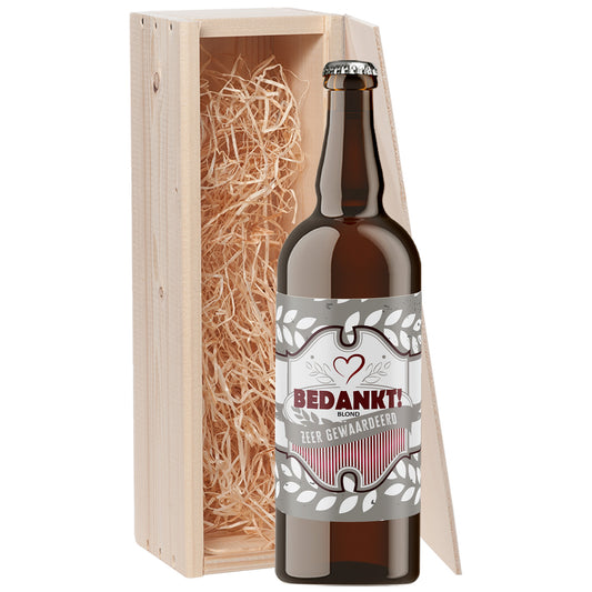 Speciaalbier cadeau Bedankt! Blond 1x75cl