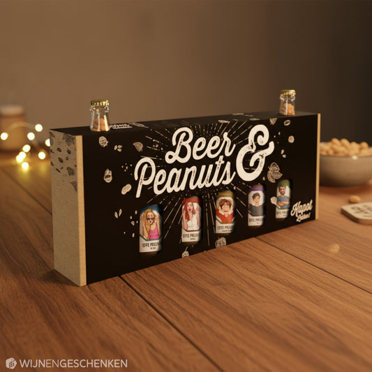 Beer & Peanuts - 5x 33cl speciaalbier en 2x 220 gr Proost Pinda's