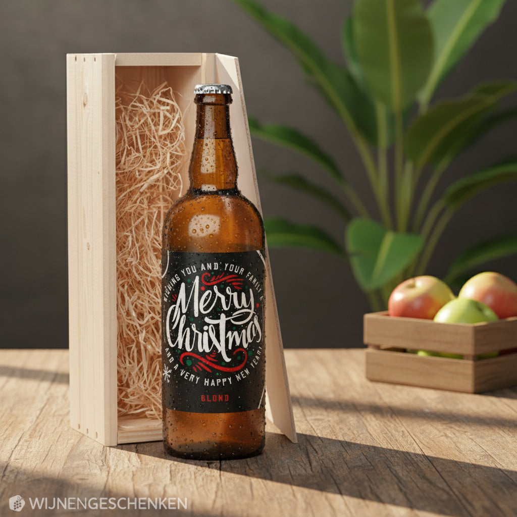 Speciaalbier cadeau Merry Christmas And A Very Happy New Year! Blond 1x75cl