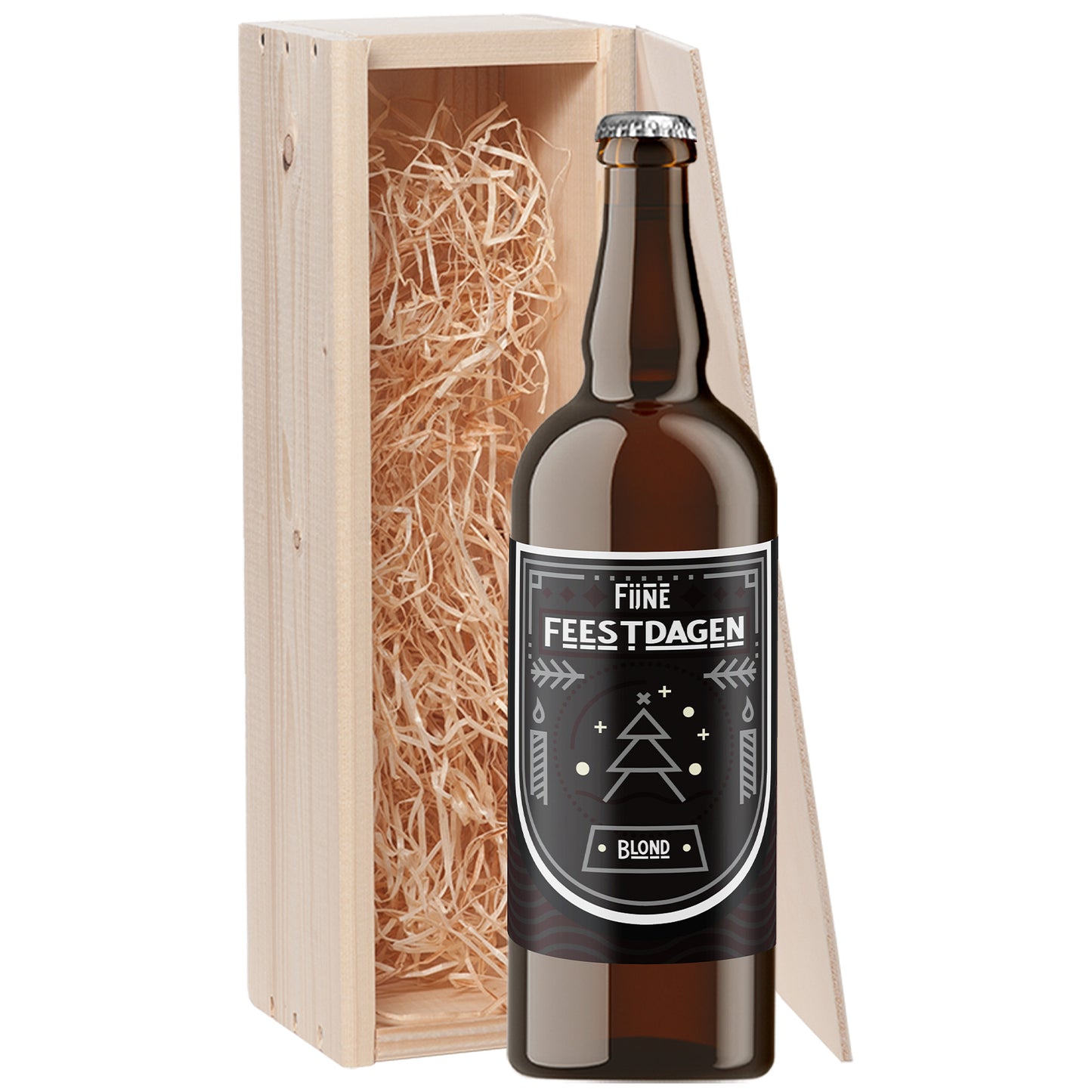 Speciaalbier cadeau Fijne Feestdagen Blond 1x75cl