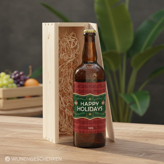 Speciaalbier cadeau Happy Holidays Geruit Tripel 1x75cl