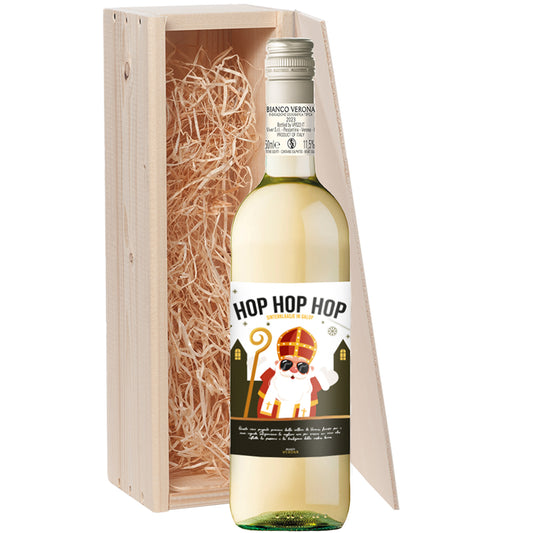 Wijncadeau Hop Hop Hop Bianco Verona 1x75cl