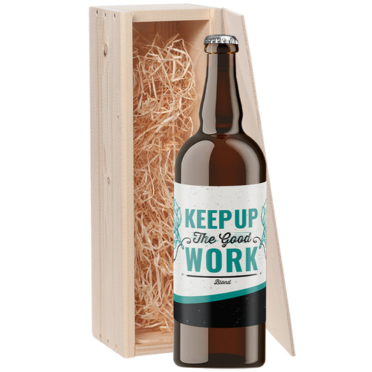 Speciaalbier cadeau Keep Up The Good Work Blond 1x75cl
