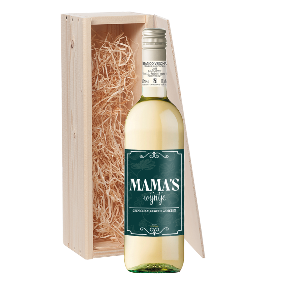 Wijncadeau Mama's Wijntje Bianco Verona 1x75cl