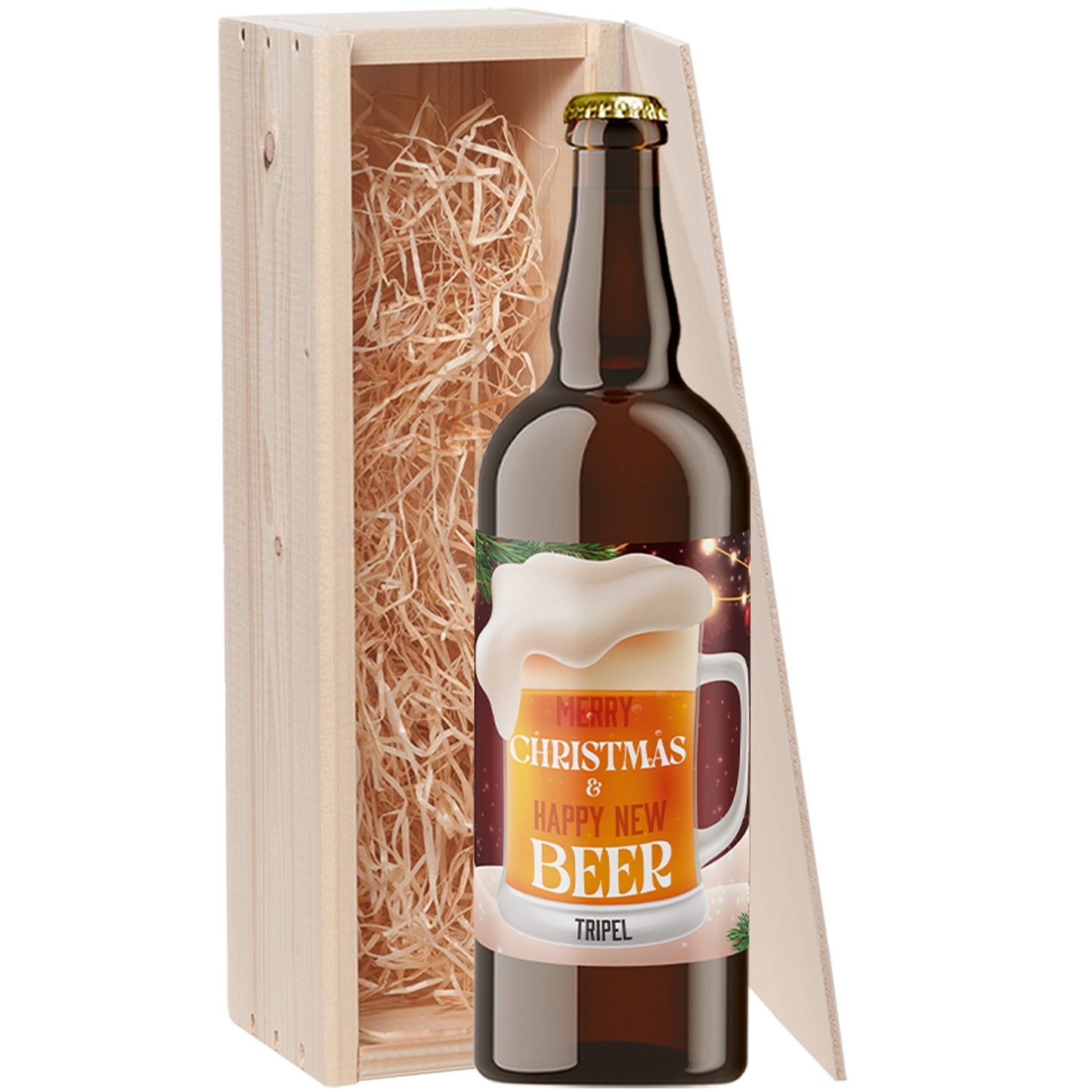 Speciaalbier cadeau Merry Christmas & Happy New Beer Tripel 1x75cl
