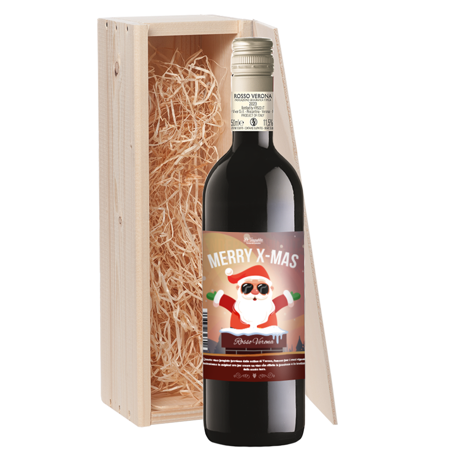 Wijncadeau Merry X-mas Rosso Verona 1x75cl