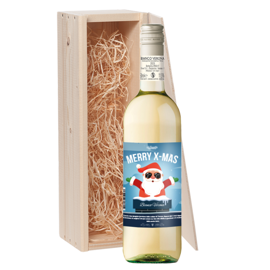 Wijncadeau Merry X-mas Bianco Verona 1x75cl