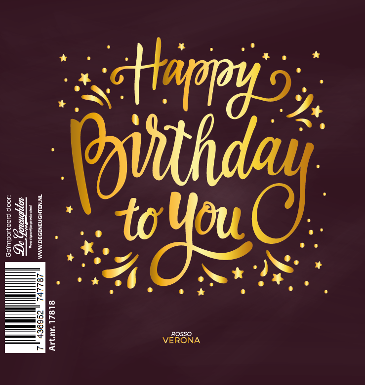 Rode Wijn Happy Birthday Rosso Verona - 75cl