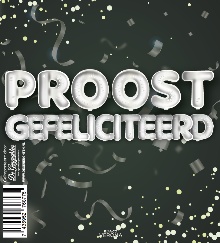 Witte Wijn Proost Gefeliciteerd Bianco Verona - 75cl