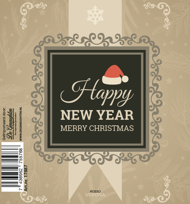 Rode Wijn Happy New Year Beige Rosso Verona - 75cl