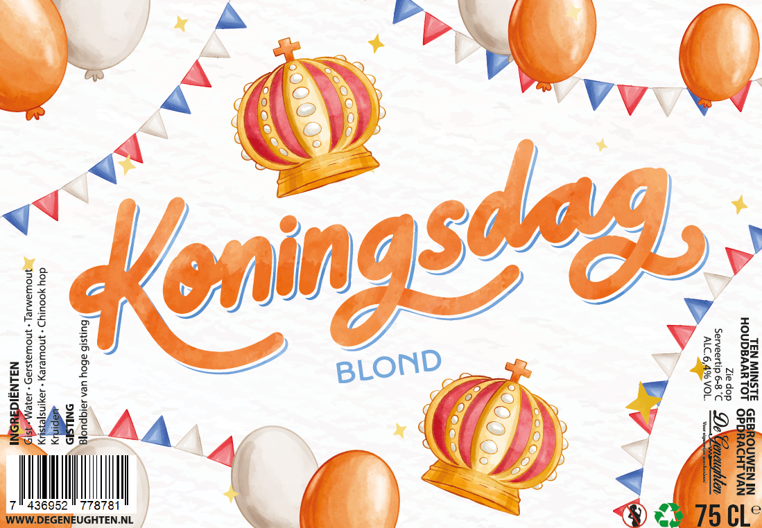 Speciaalbier Koningsdag Blond - 75cl