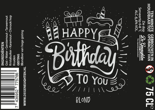 Speciaalbier Happy Birthday Blond - 75cl