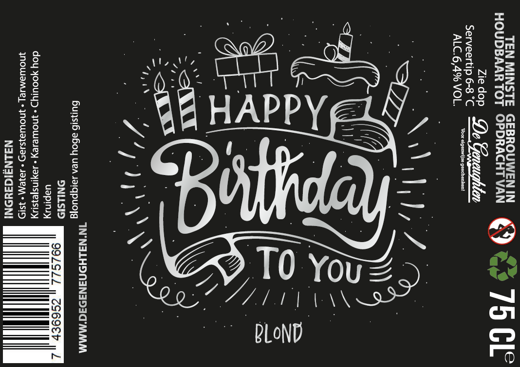 Speciaalbier Happy Birthday Blond - 75cl