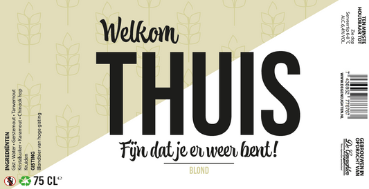 Speciaalbier Welkom Thuis Blond - 75cl