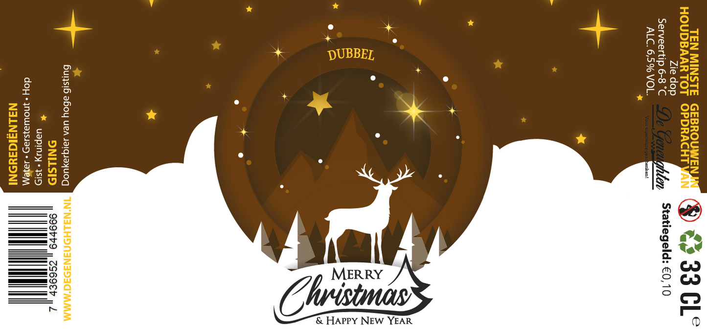 Speciaalbier Merry Christmas & Happy New Year Dubbel - 33cl