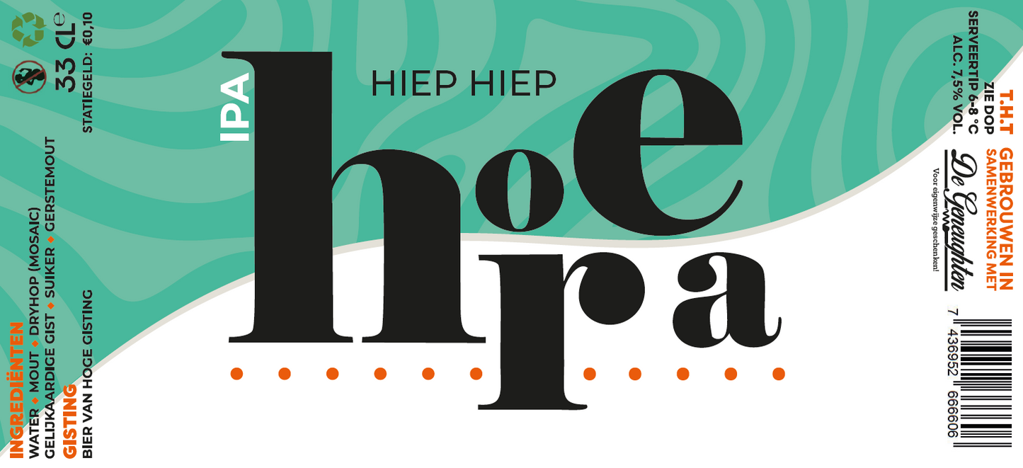 Speciaalbier Hiep Hiep Hoera IPA - 33cl