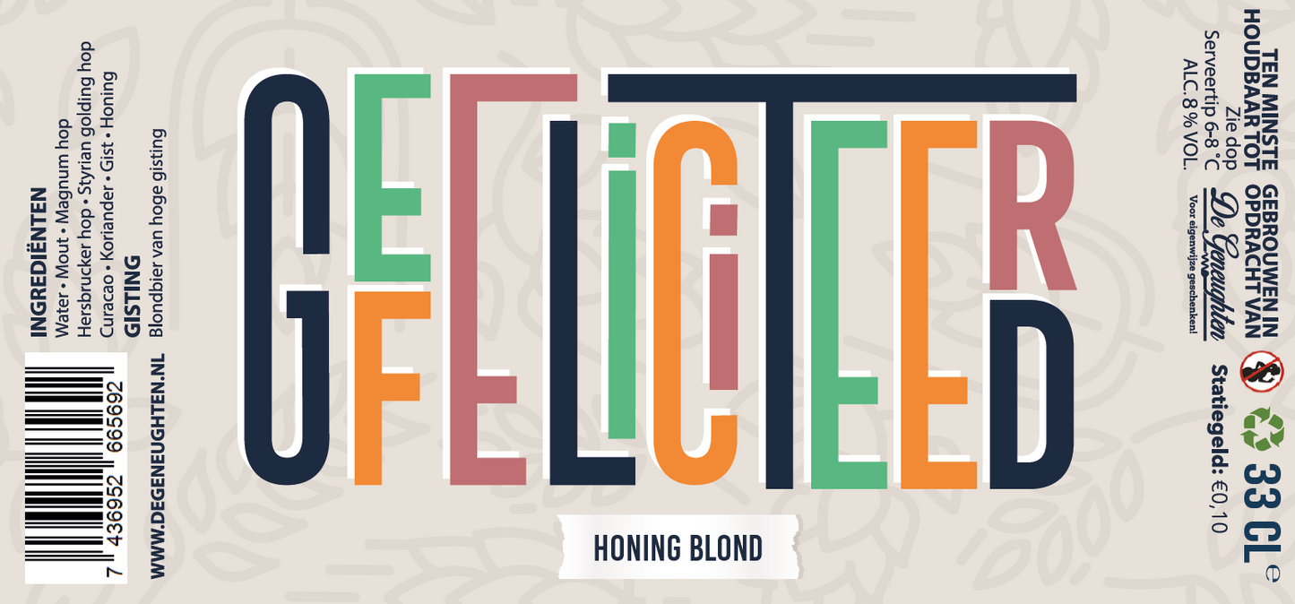 Speciaalbier Gefeliciteerd Honing Blond - 33cl