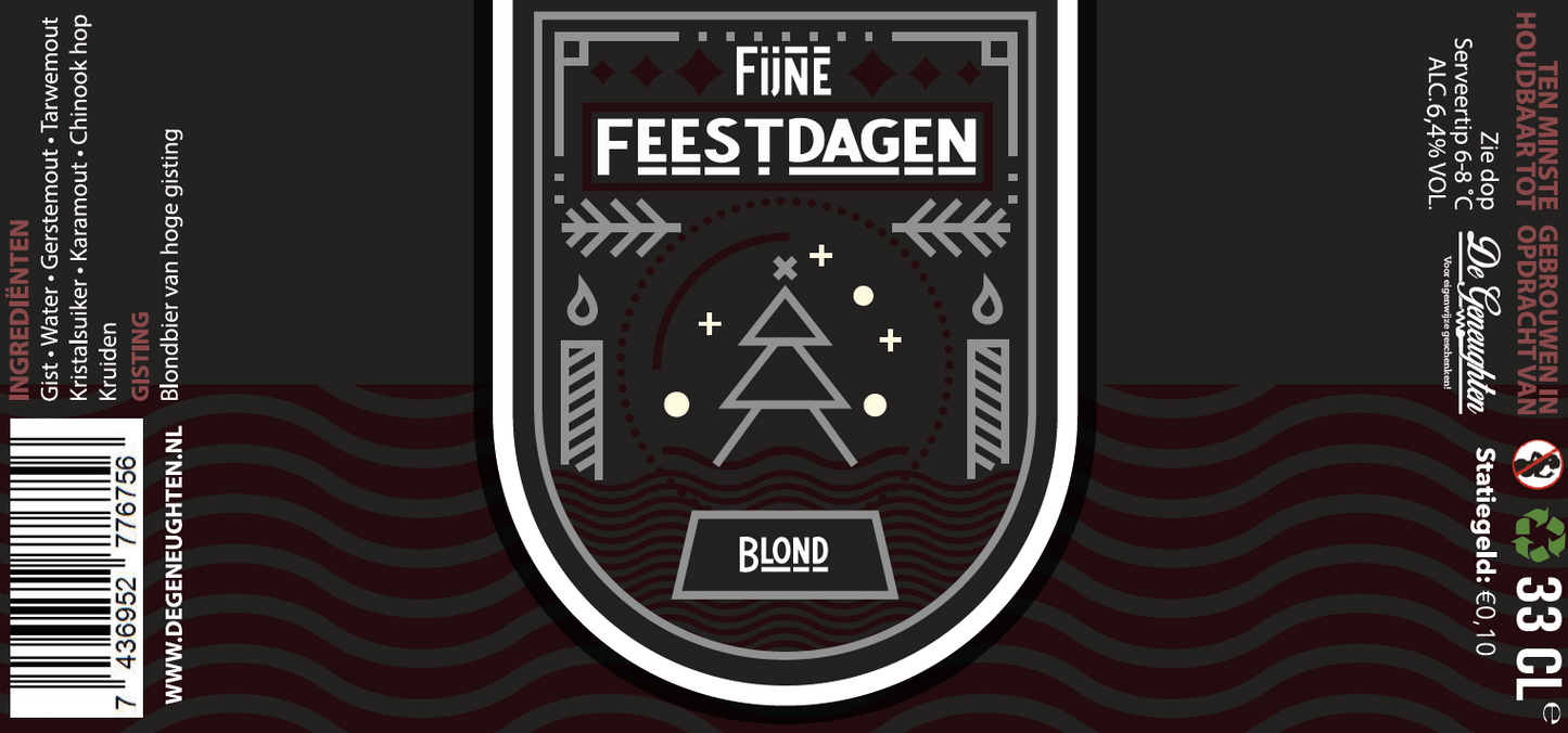 Speciaalbier Fijne Feestdagen Blond - 33cl