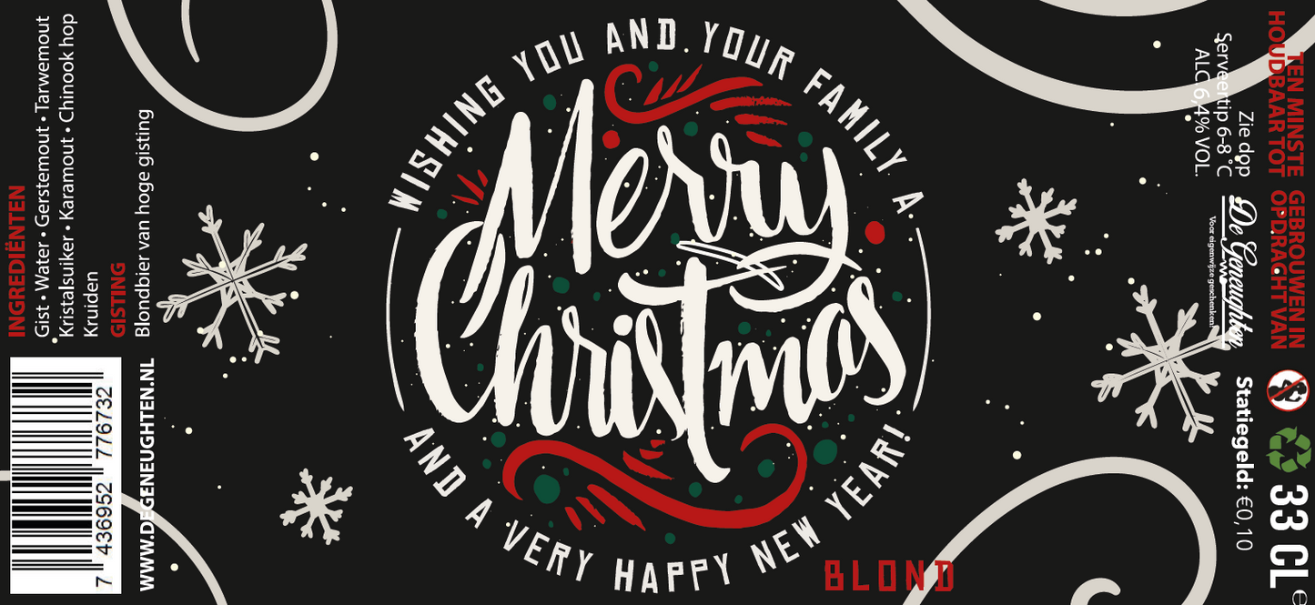 Speciaalbier Merry Christmas And A Very Happy New Year! Blond - 33cl