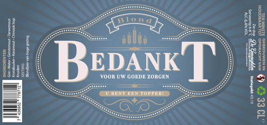 Speciaalbier Bedankt Voor Uw Goede Zorgen Blond - 33cl