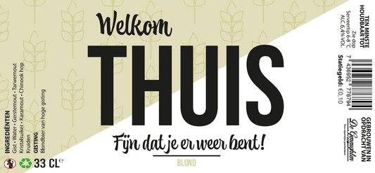 Speciaalbier Welkom Thuis Blond - 33cl