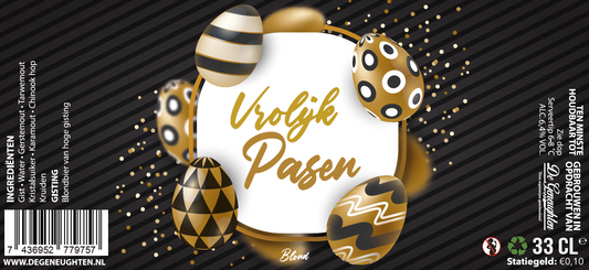 Speciaalbier Vrolijk Pasen Zwart Goud Blond - 33cl