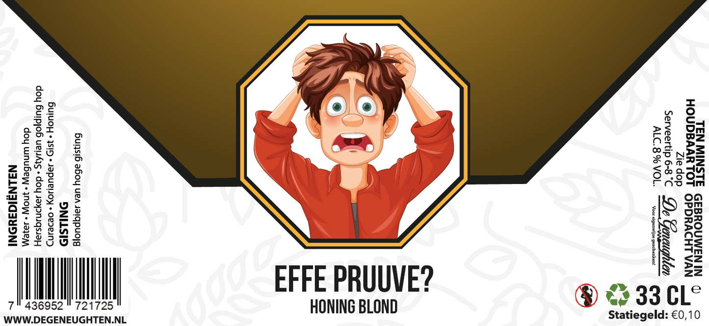 Speciaalbier Effe Pruuve? Honing Blond - 33cl