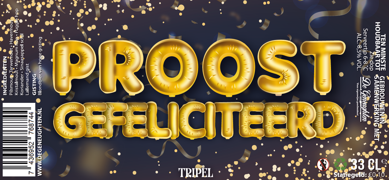 Speciaalbier Proost Gefeliciteerd Tripel - 33cl