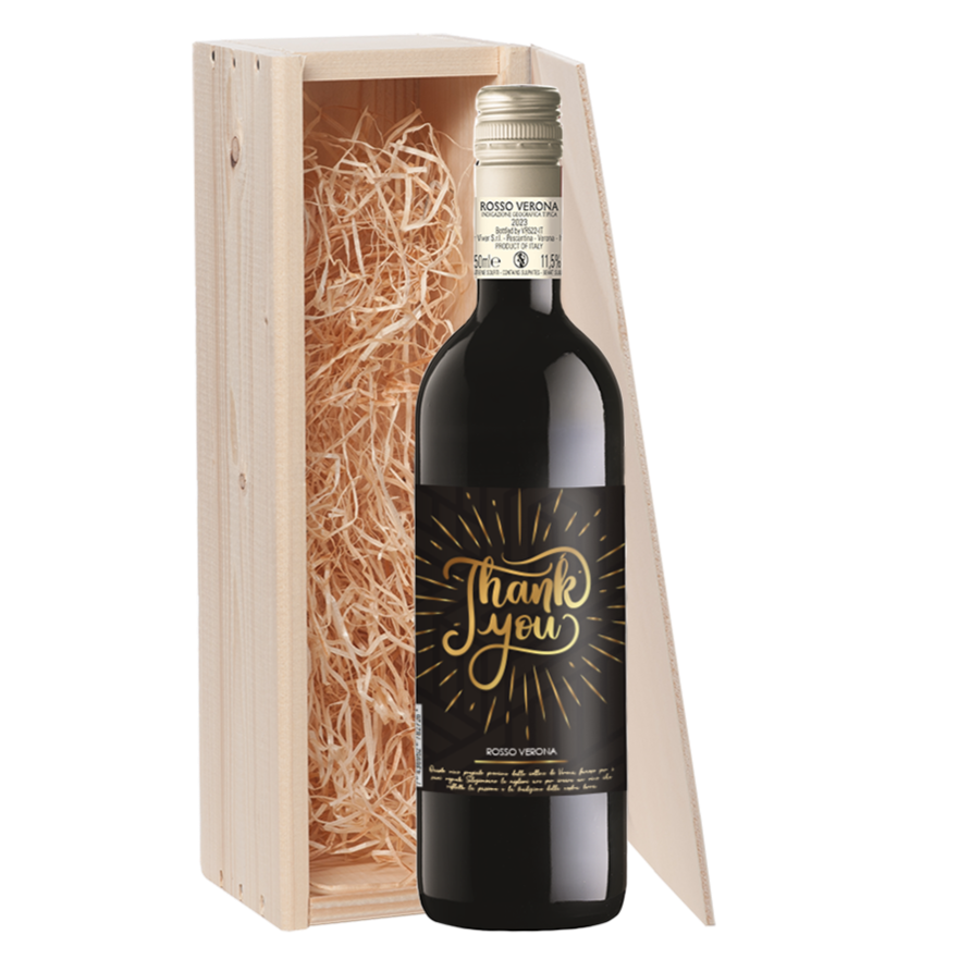 Wijncadeau Thank You Rosso Verona 1x75cl