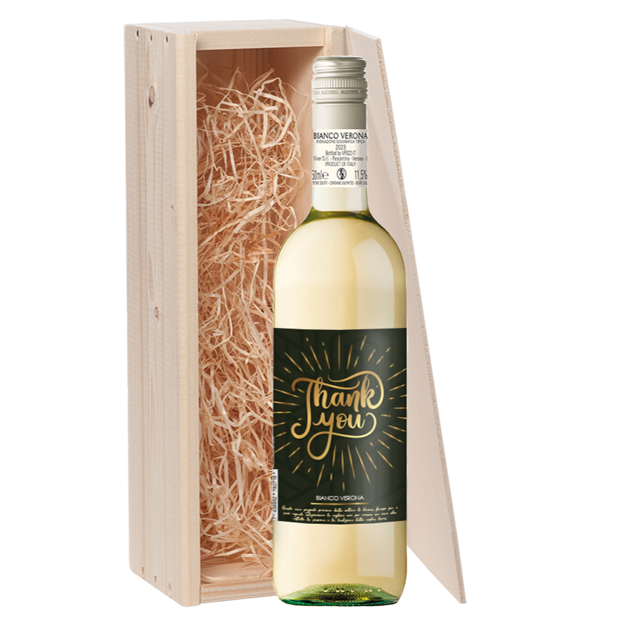 Wijncadeau Thank You Bianco Verona 1x75cl