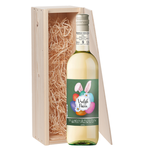 Wijncadeau Vrolijk Pasen Bianco Verona 1x75cl