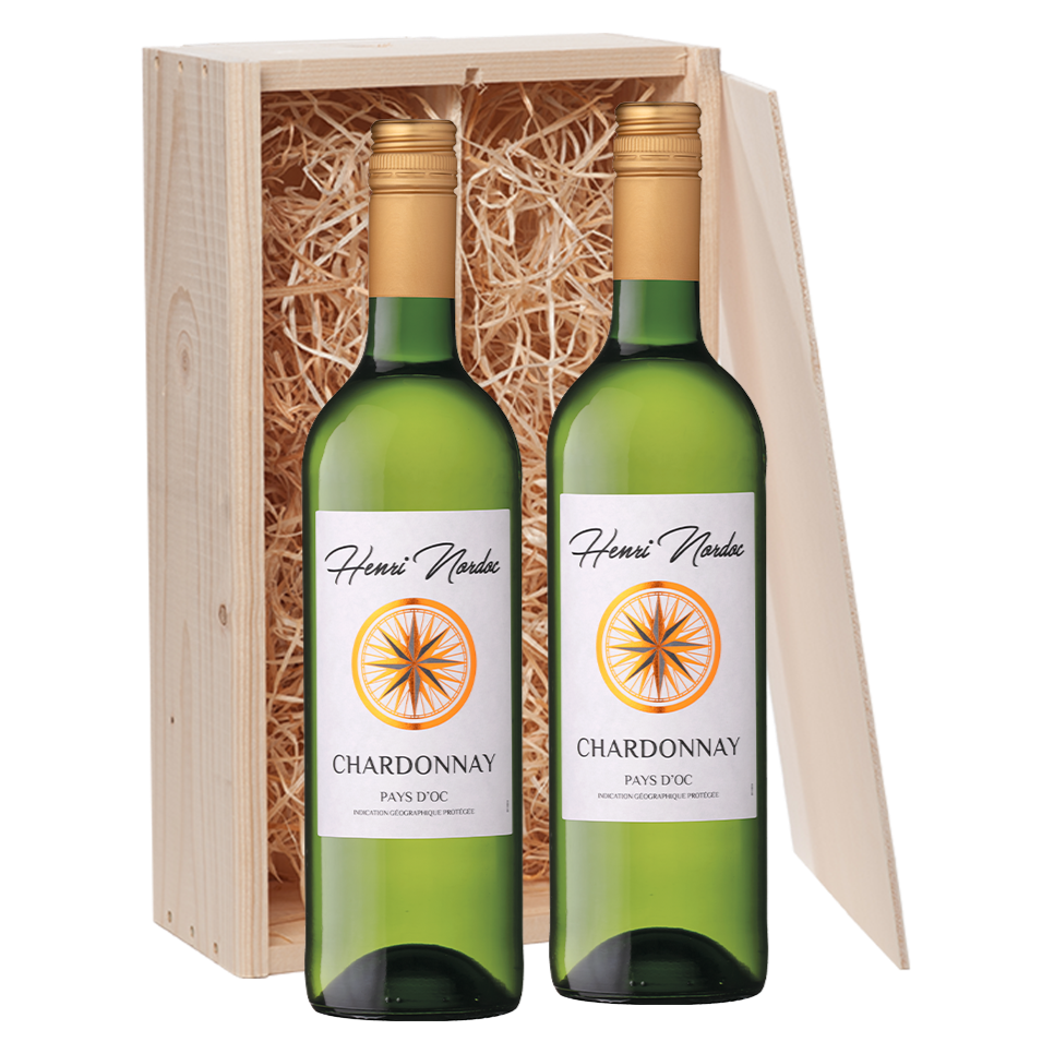 Wijncadeau Henri Nordoc Chardonnay 2x75cl