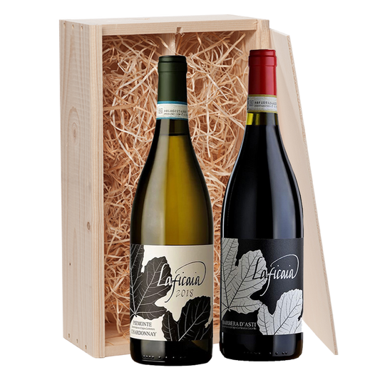 Wijncadeau La Ficaia Piemonte Chardonnay en Barbera d'Asti 2x75cl