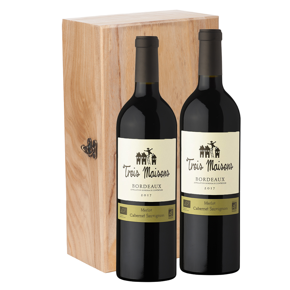 Wijncadeau Trois Maisons Merlot Geneve 2x75CL