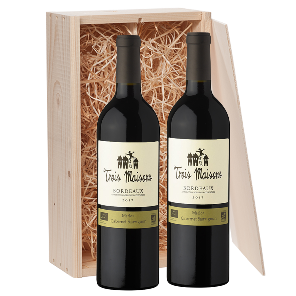Wijncadeau Trois Maisons Merlot 2x75CL