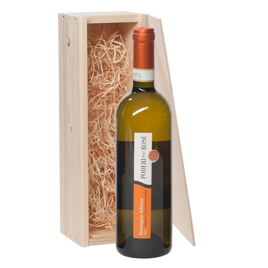 Wijncadeau met schuifdeksel Dolce Romagna zoet 1x75CL