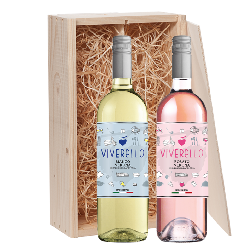 Wijncadeau Viverello wit & rosé 2x75cl