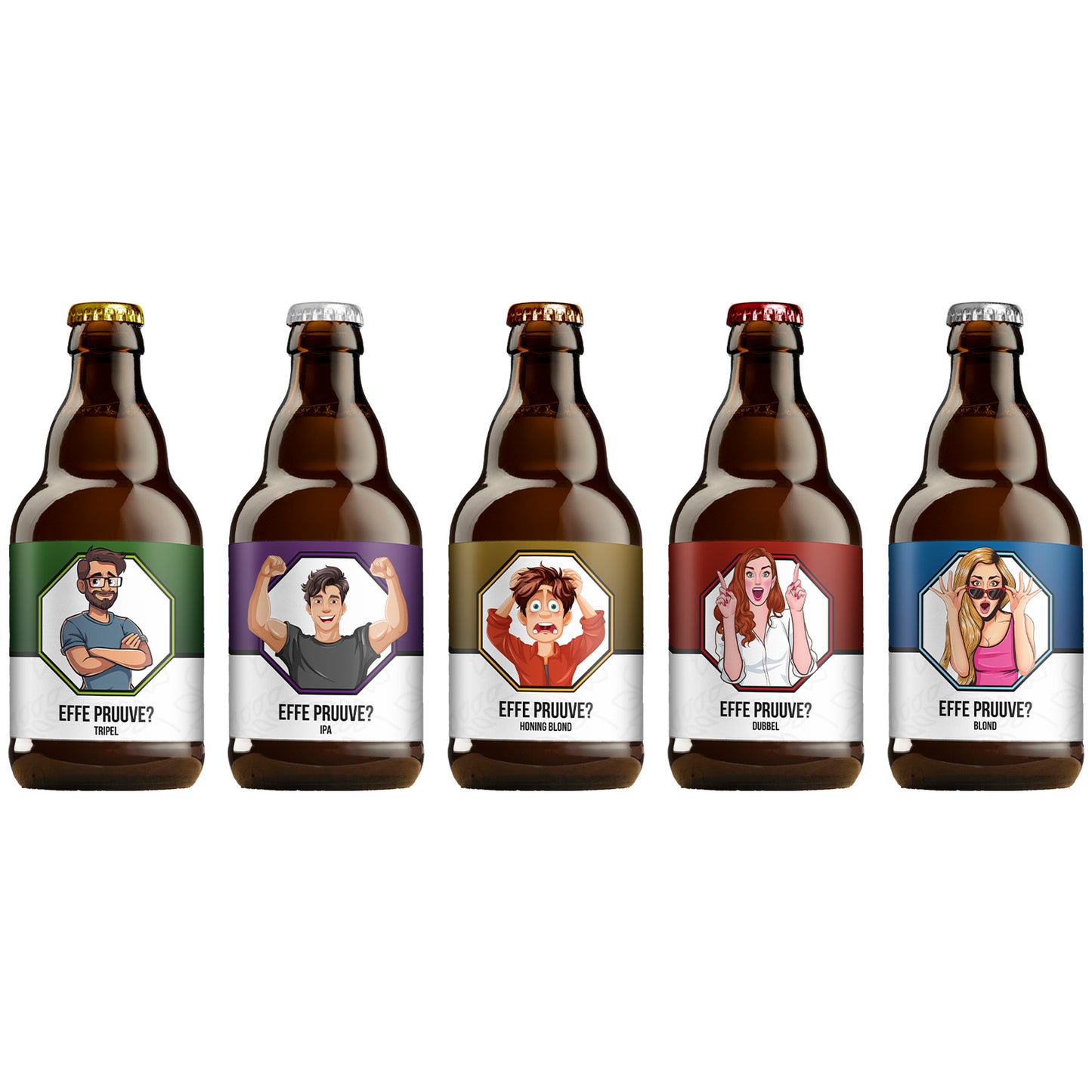 Bier pakket Effe Pruuve - 10x33cl, 2x220gr