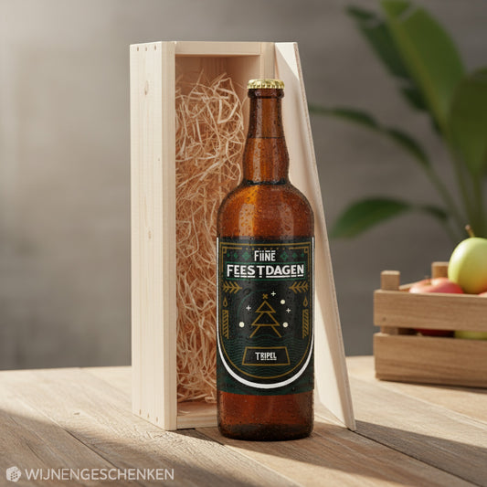 Speciaalbier cadeau Fijne Feestdagen Tripel 1x75cl