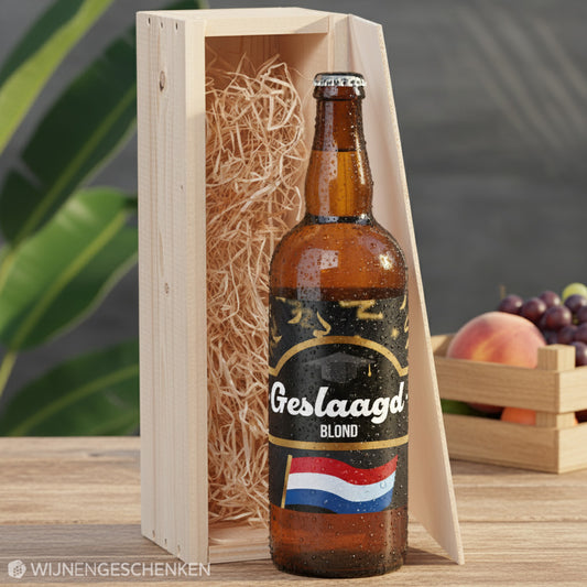 Speciaalbier cadeau Geslaagd Blond 1x75cl