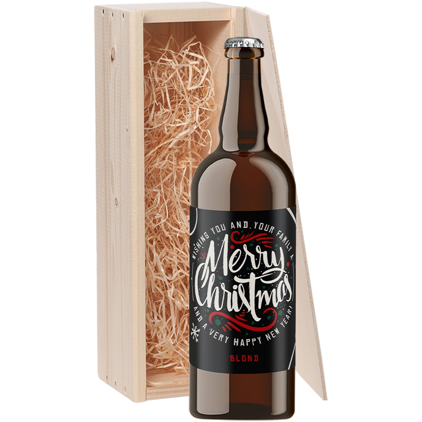 Speciaalbier cadeau Merry Christmas And A Very Happy New Year! Blond 1x75cl